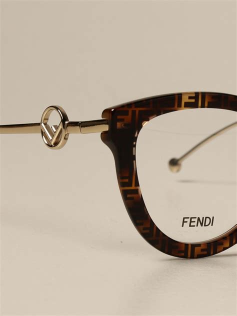 occhiali da vista donna metallo fendi|Occhiali da vista in acetato tartarugato e metallo dorato con .